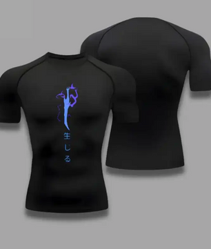 Solo Leveling Jin Woo Dagger Compression Shirt - Men's Anime Rash Guard