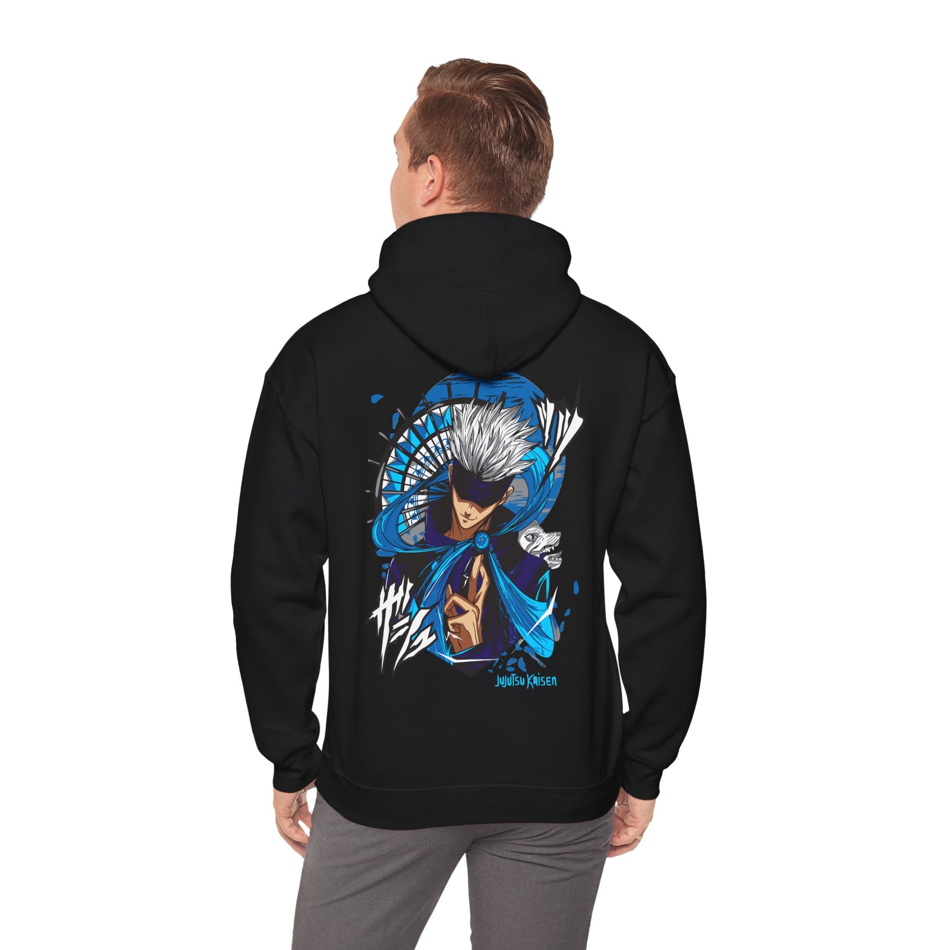 Jujutsu Kaisen Hoodie Gojo Blue Tech Premium Anime Hoodie