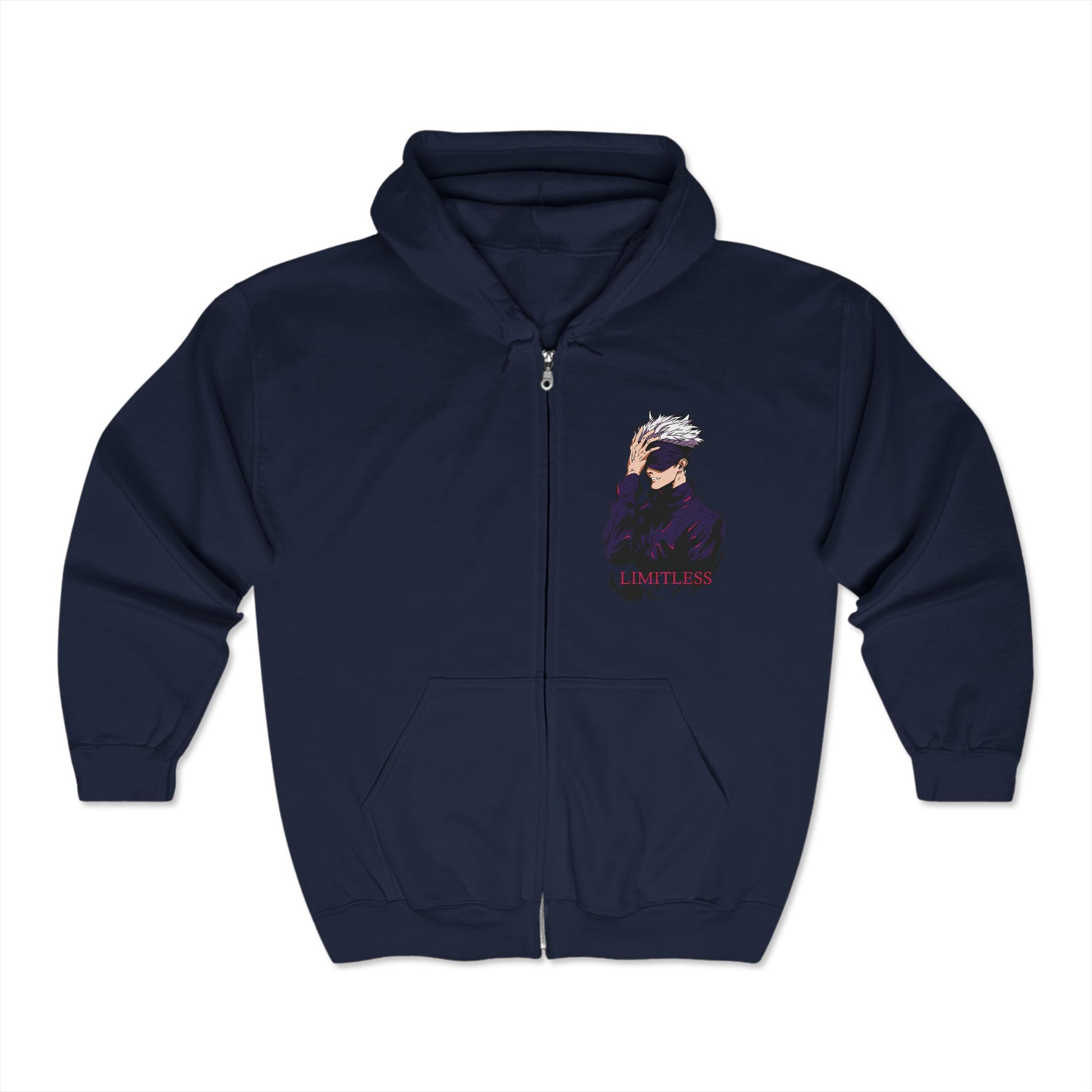 Jujutsu Kaisen Satoru Gojo Hoodie Premium Anime Graphic Zip Hoodie