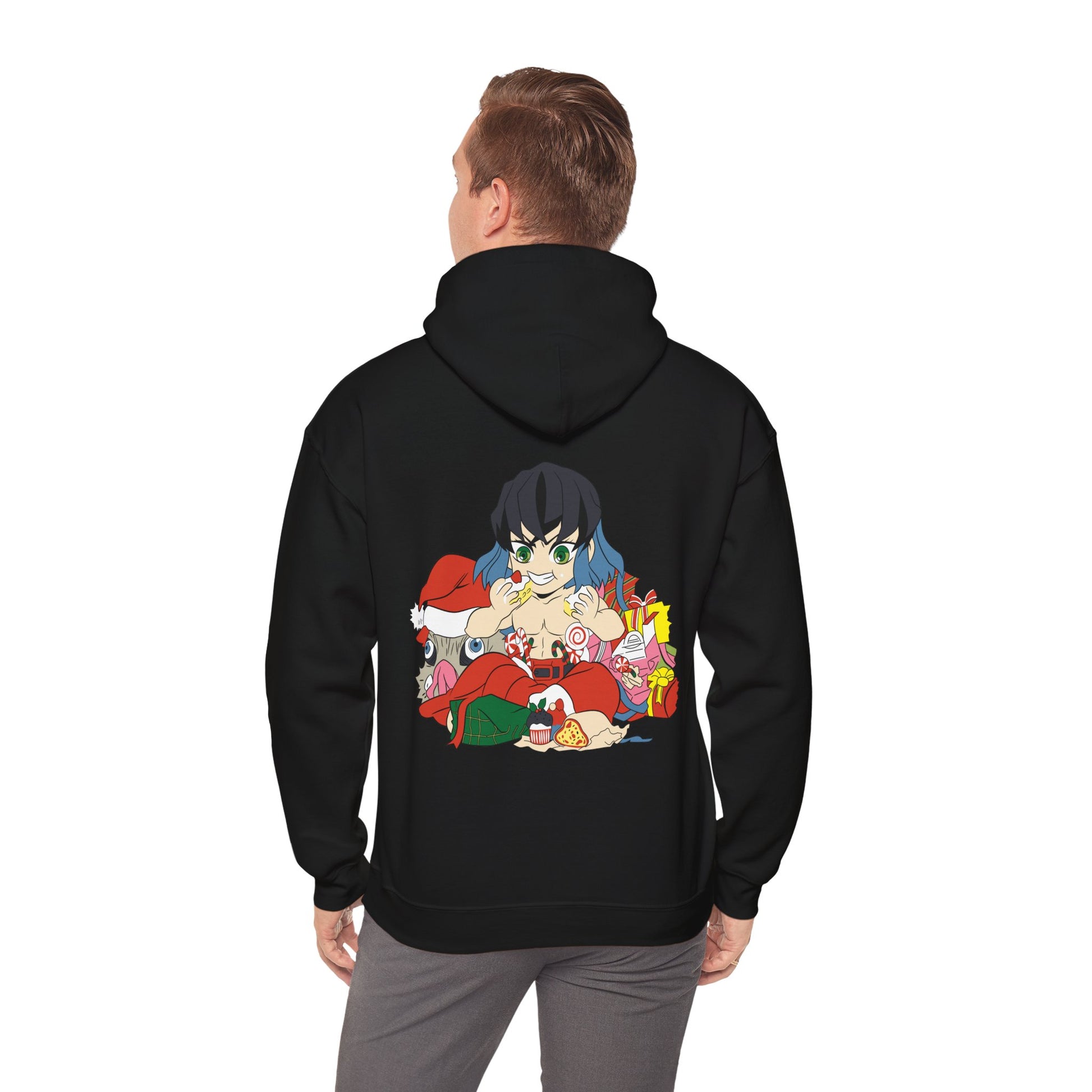 Demon Slayer Hoodie Chibi Inosuke Chirstmas Anime Hoodie