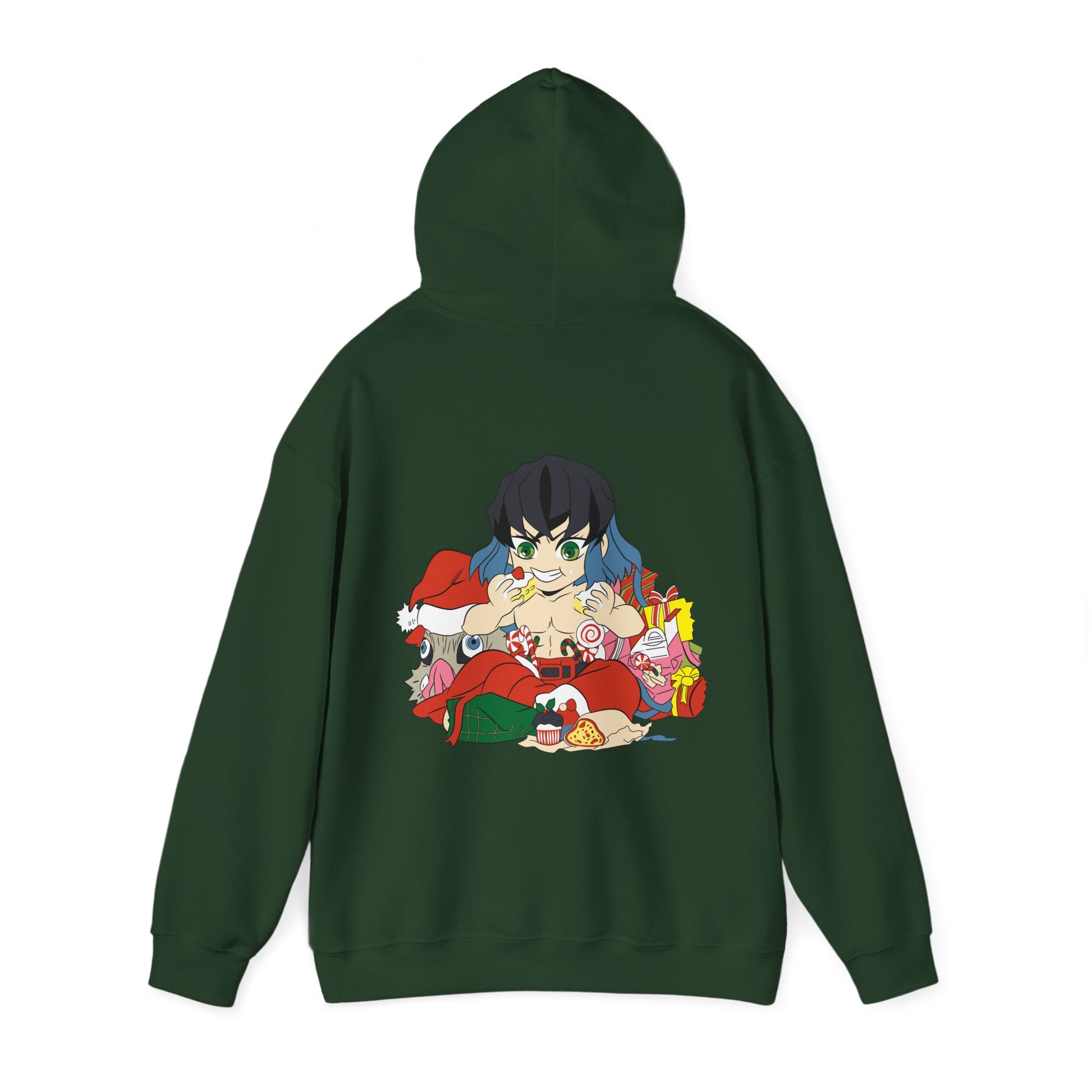 Demon Slayer Hoodie Chibi Inosuke Chirstmas Anime Hoodie