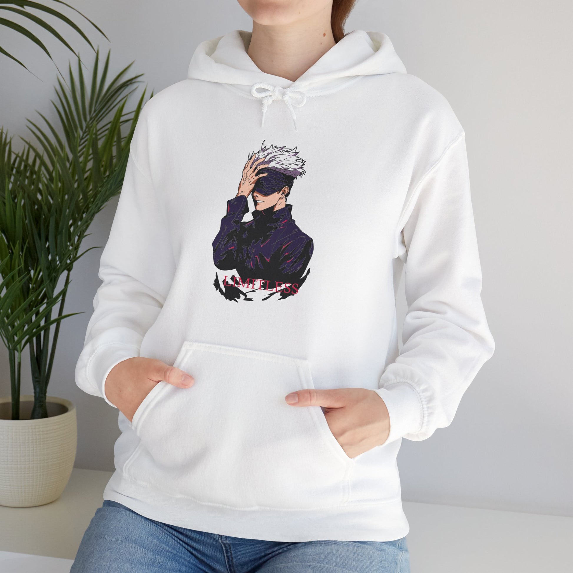 Jujutsu Kaisen Hoodie Gojo Blue Tech Premium Anime Hoodie