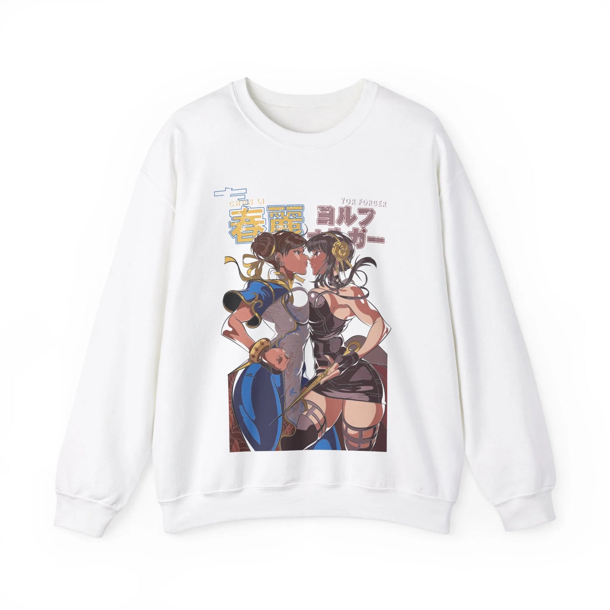 Yor Forger Vs Chun Li Sweatshirt Premium Gaming and Anime Sweatshirt