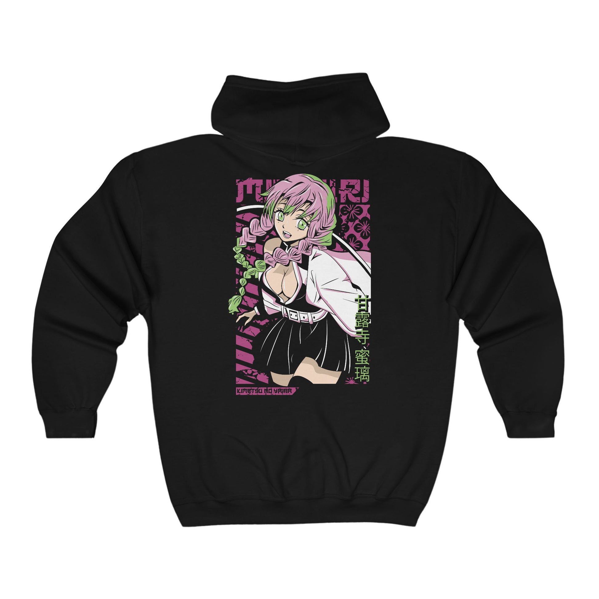 Demon Slayer Mitsuri Kanroji Zip Hoodie Custom Anime Graphic Hoodie