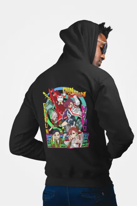 Dandadan Hoodie Momo Okarun V4 Premium Anime Graphic Hoodie