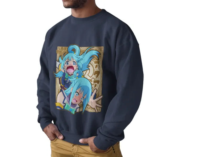 Konosuba Aqua Sweatshirt V1 Cozy Comfort Anime Sweatshirt