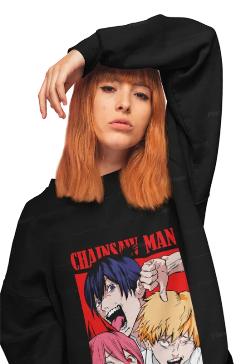 Chainsaw Man Sweatshirt Cozy and Stylish Anime Sweatshirt