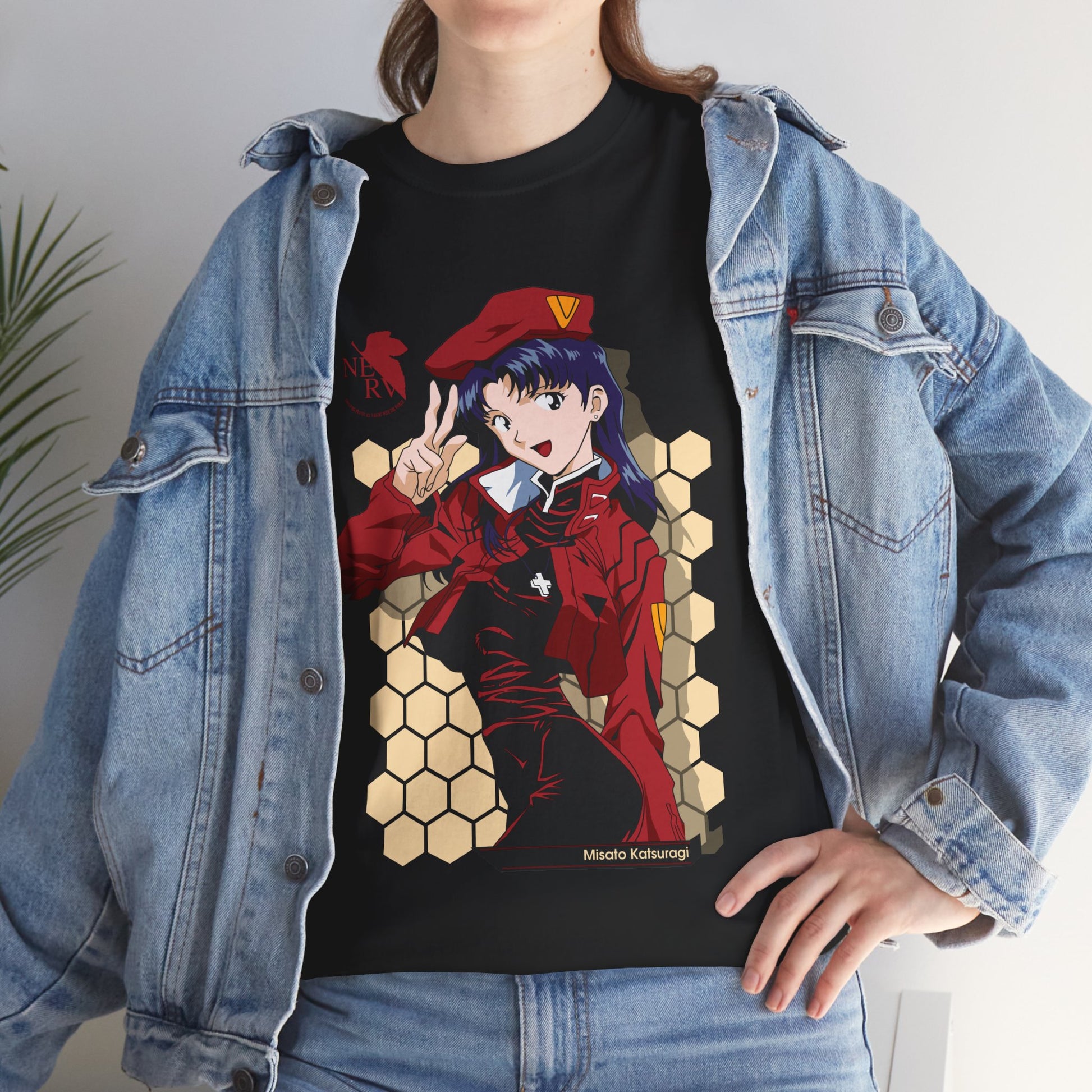 Neon Genesis Evanglion Shirt Misato Katsuragi Premium Anime Shirt