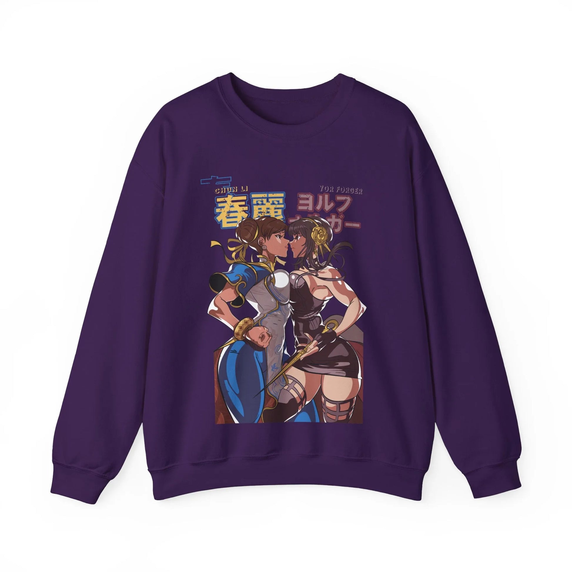 Yor Forger Vs Chun Li Sweatshirt Premium Gaming and Anime Sweatshirt