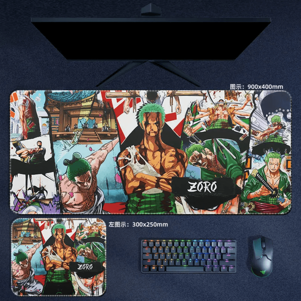 One Piece Mouse Pad Zoro Large Anime Mouse Pad Desk Mat