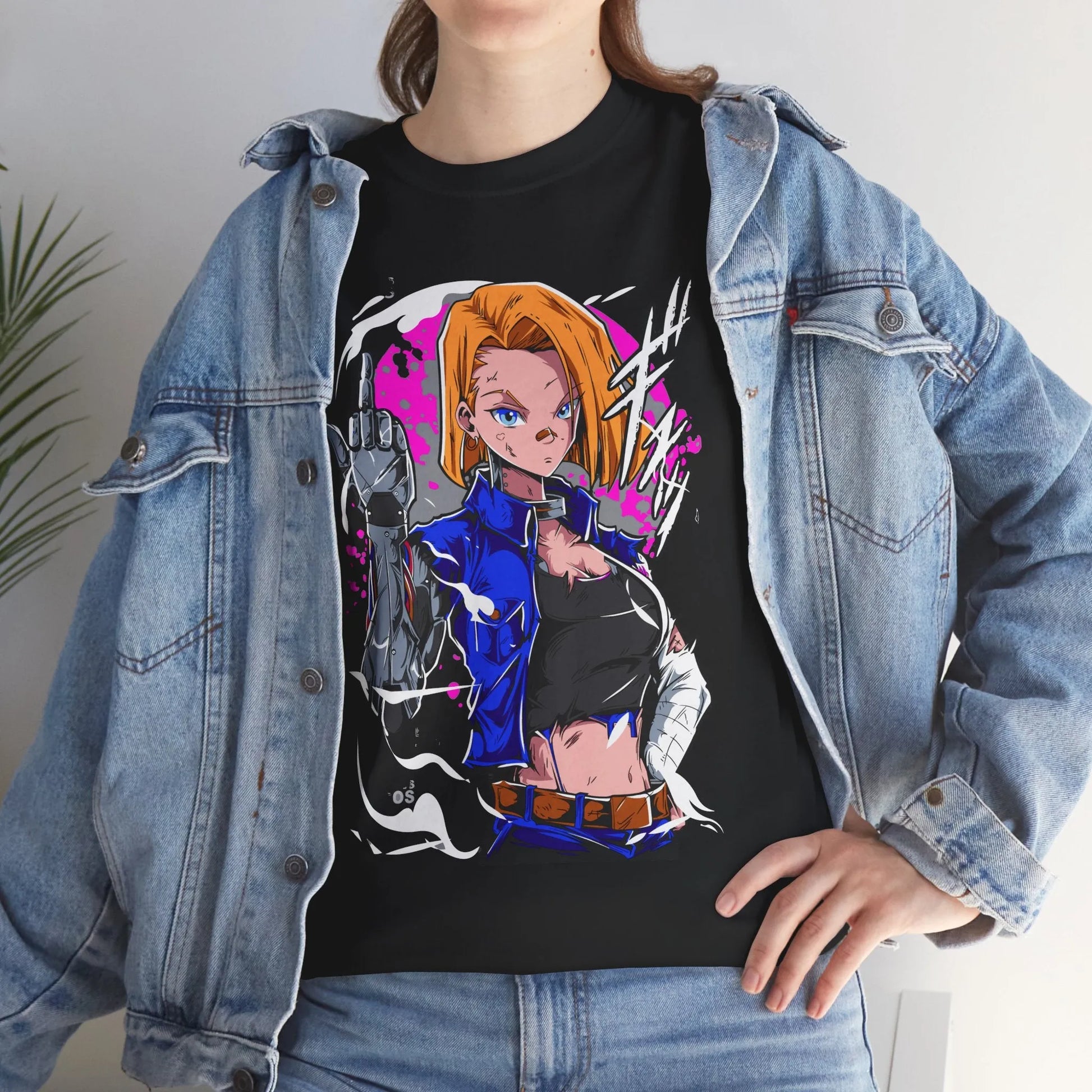 Dragon Ball Android 18 Shirt Cyberpunk Style Anime Shirt