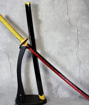 Demon Slayer Yoriichi Tsugikuni Nichirin Katana 1:1 Scale Anime Prop Replica Plastic Sword