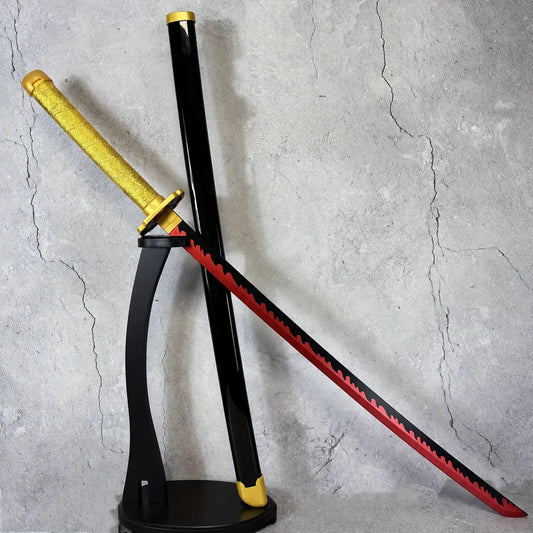 Demon Slayer Yoriichi Tsugikuni Nichirin Katana 1:1 Scale Anime Prop Replica Plastic Sword