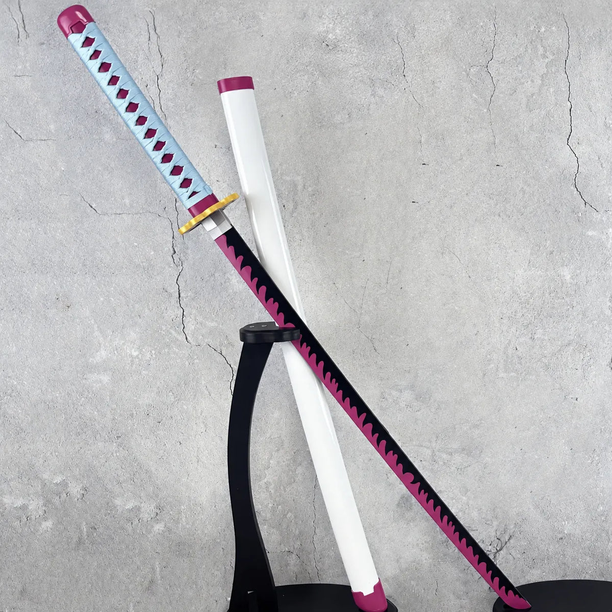 Demon Slayer Mitsuri Kanroji Nichirin Katana 1:1 Scale Anime Prop Replica Bamboo Sword