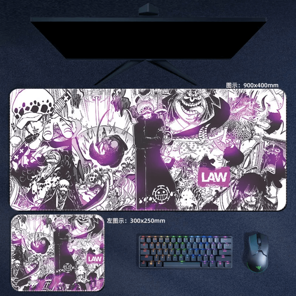 One Piece Mouse Pad Manga Law Large Anime Mouse Pad Desk Mat