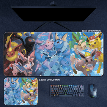 Pokemon Mouse Pad Large Anime Eeveelutions Mouse Pad Desk Mat