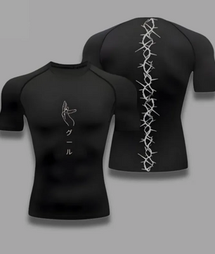 Tokyo Ghoul Style Compression Shirt - Men's Fitness Anime Rash Guard