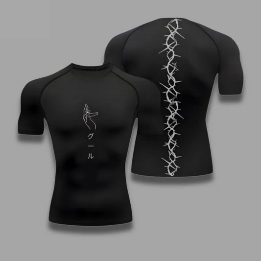 Tokyo Ghoul Style Compression Shirt - Men's Fitness Anime Rash Guard