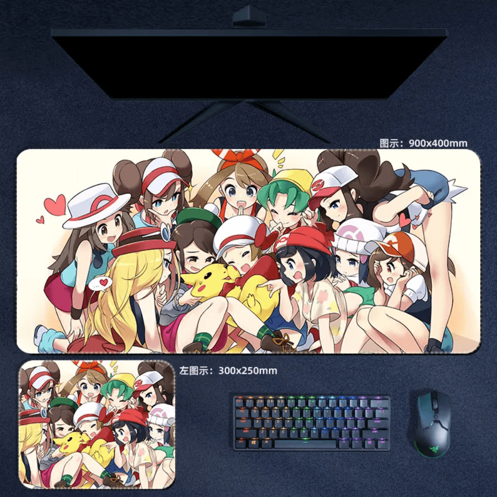 Pokemon Mouse Pad Large Anime Girls Mouse Pad Desk Mat