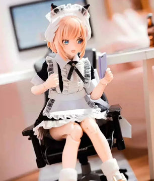 6" Anime Girl Action Figure Cat Maid Clothing Sets 1/12 Scale