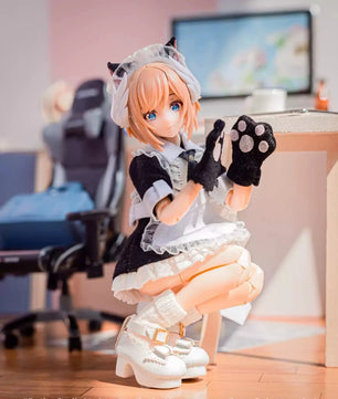 6" Anime Girl Action Figure Cat Maid Clothing Sets 1/12 Scale