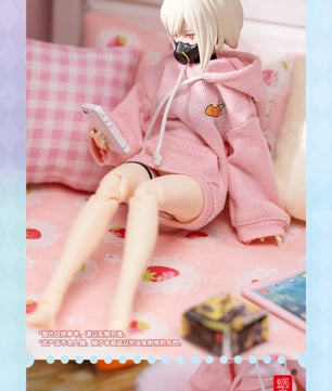 6" Anime Girl Action Figure Rabbit Ear Sweater With Bunny Slippers