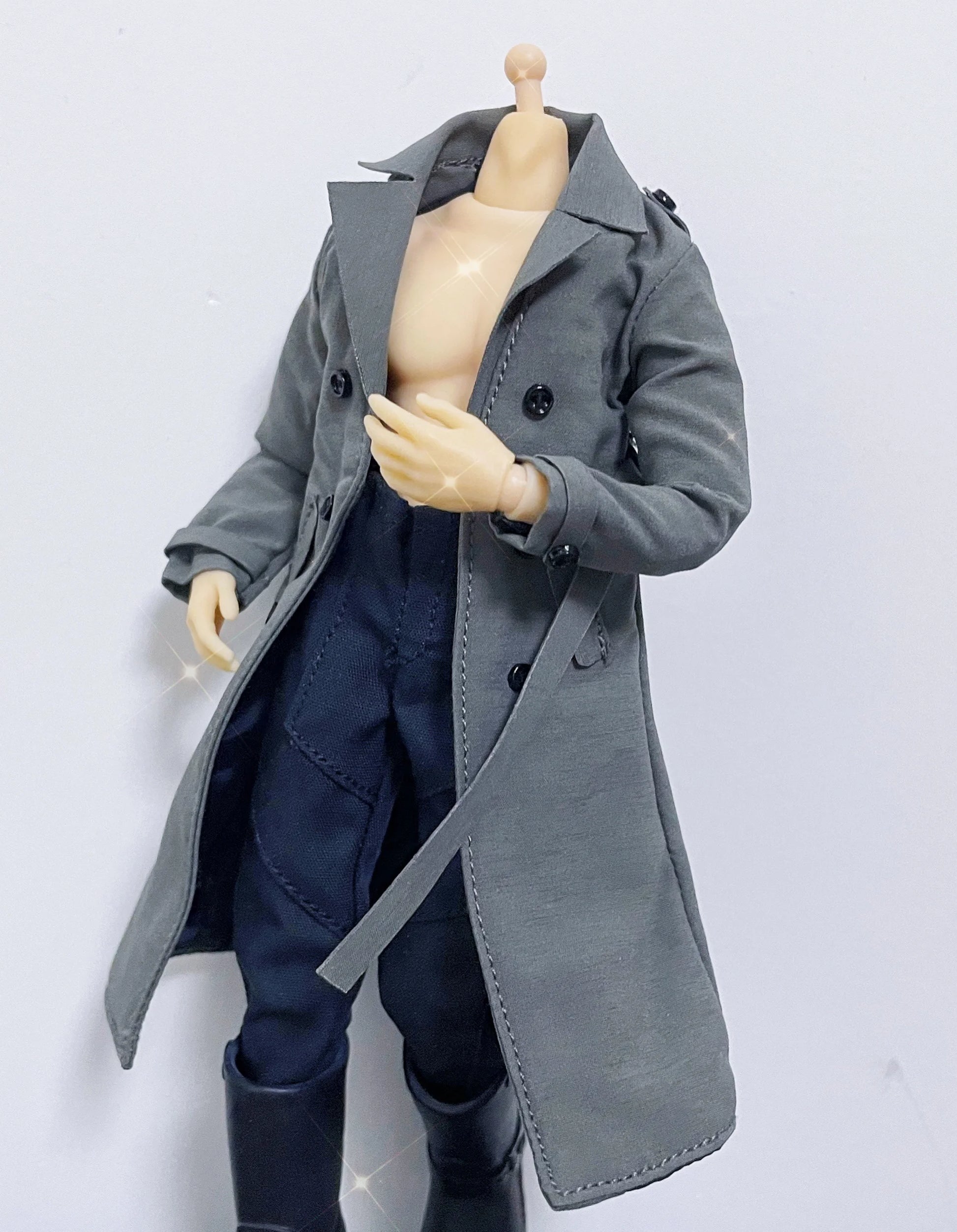 6-Inch Action Figure Windbreaker Coat Clothing Accessory 1/12 Scale