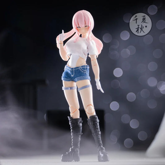 6-Inch Anime Girl Action Figure Casual Clothing Accessory Set