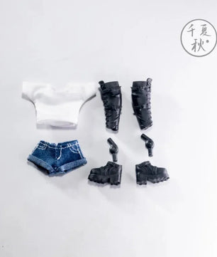 6-Inch Anime Girl Action Figure Casual Clothing Accessory Set