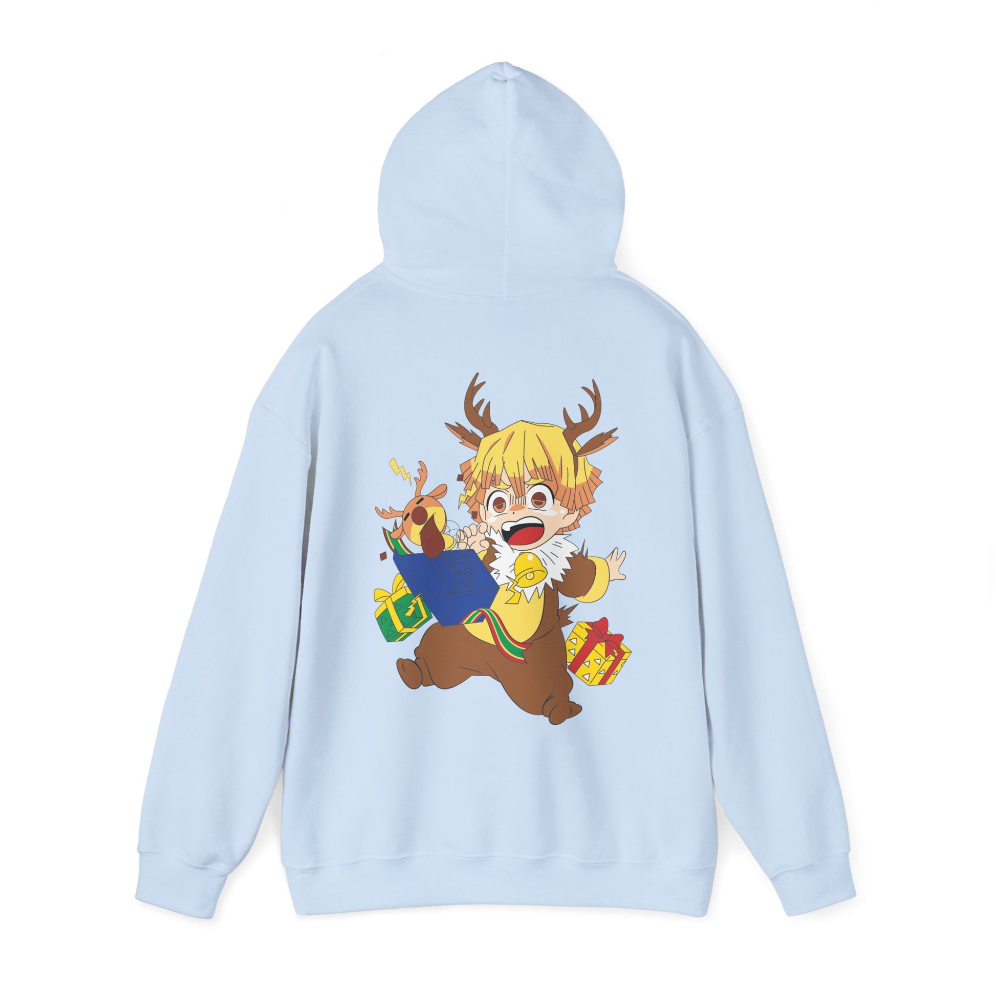 Demon Slayer Hoodie Chibi Zenitsu Chirstmas Anime Hoodie