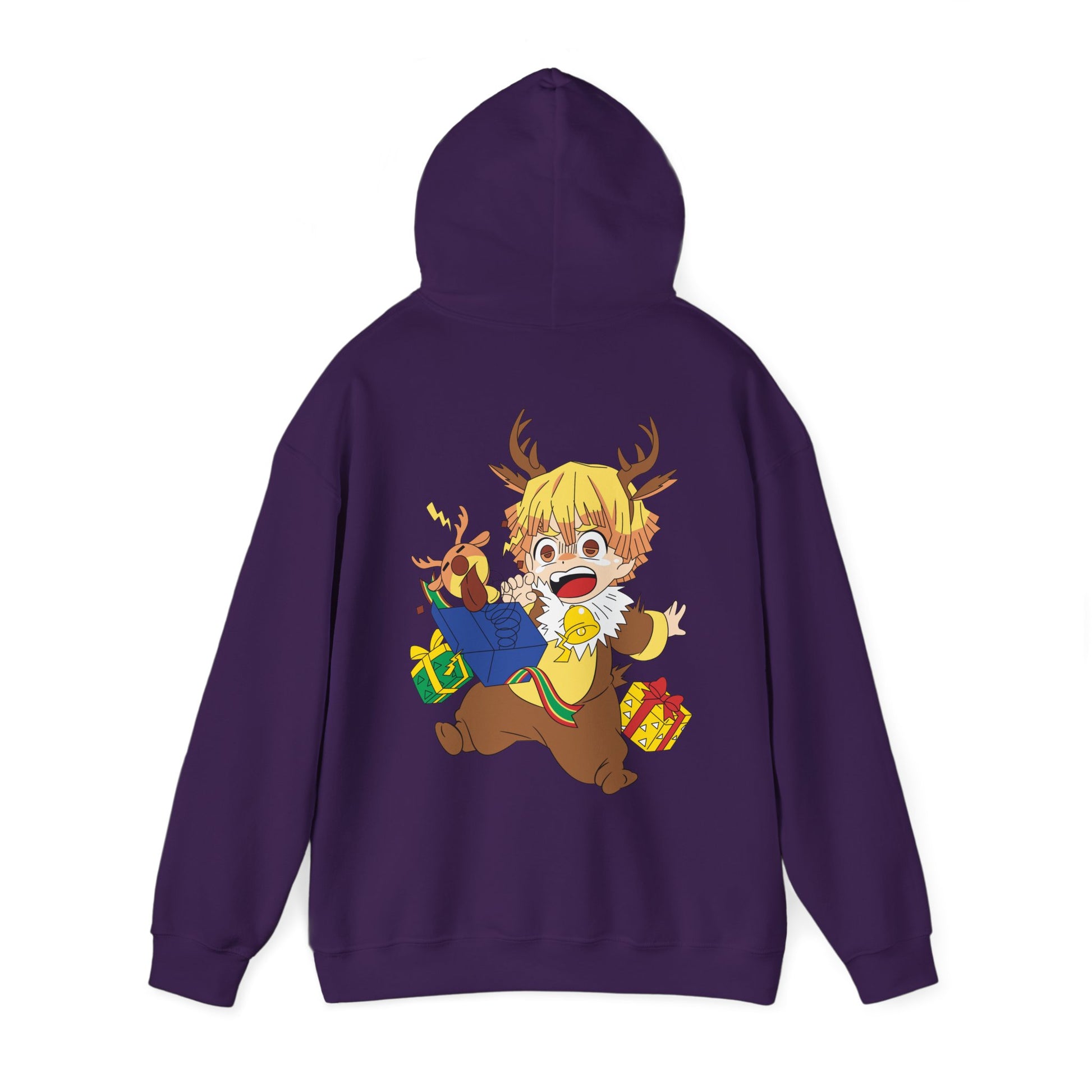 Demon Slayer Hoodie Chibi Zenitsu Chirstmas Anime Hoodie