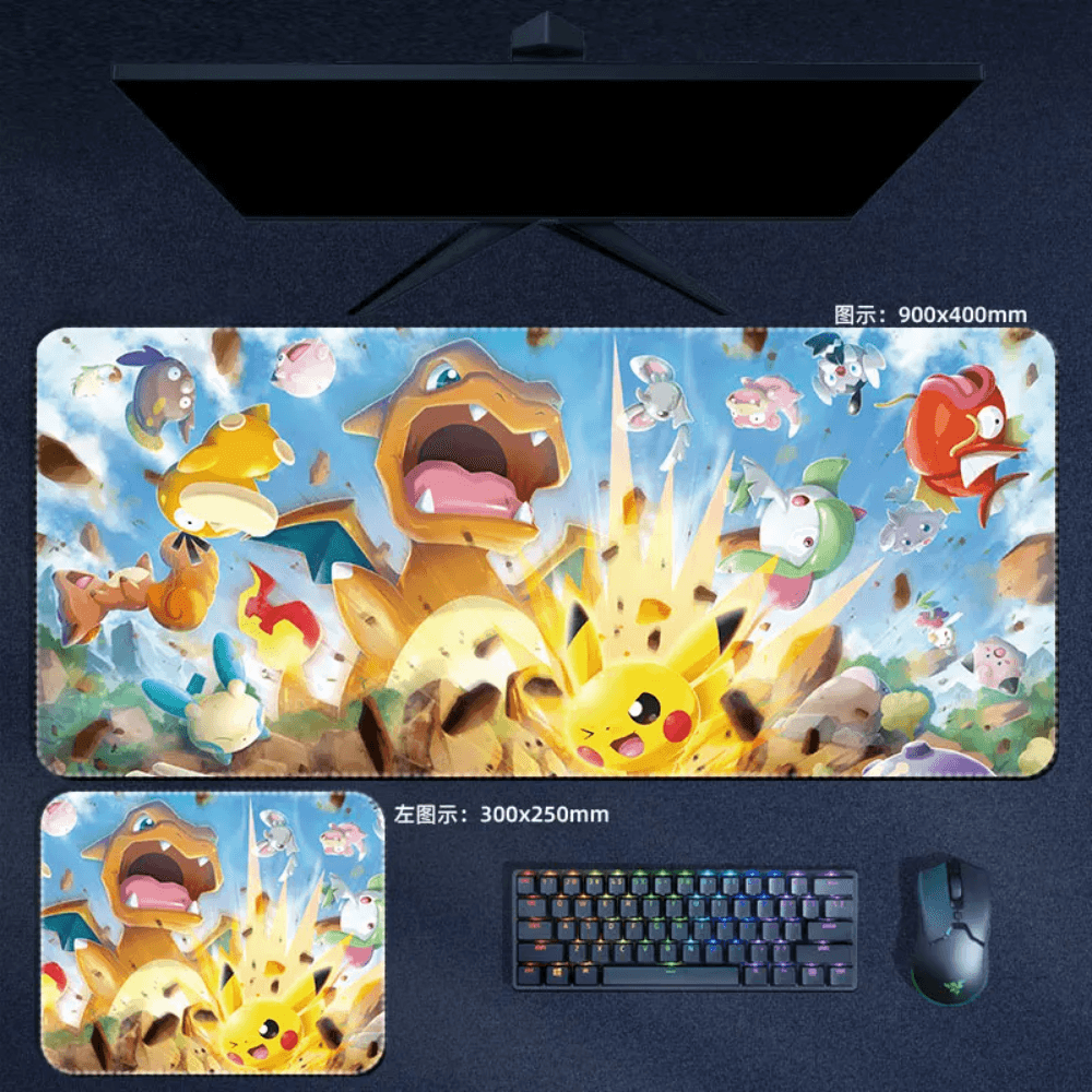 Pokemon Mouse Pad Large Anime Chibi Charizard Mouse Pad Desk Mat