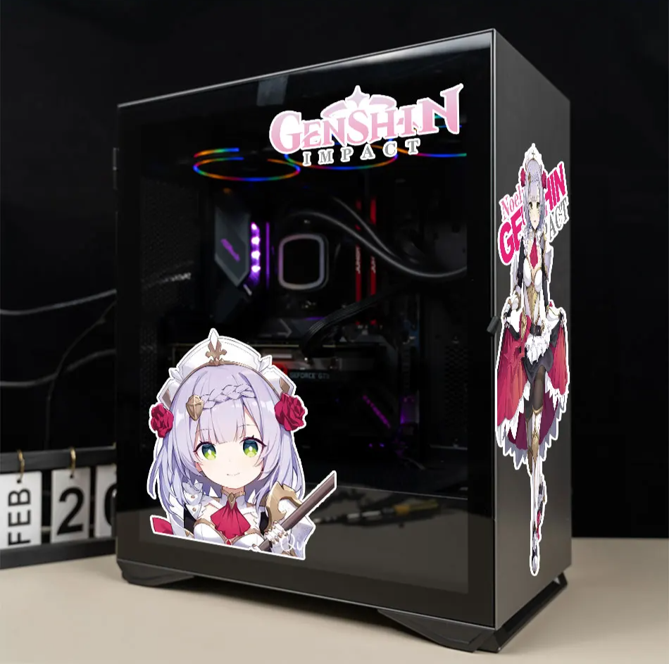 Genshin Impact Noelle Anime PC Case Sticker