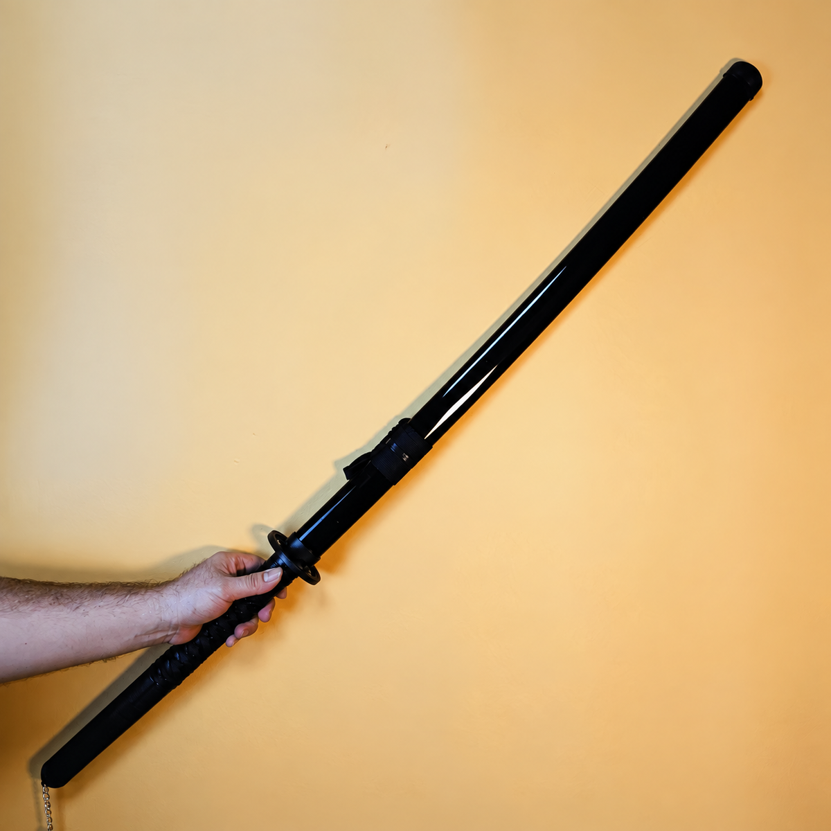 Bleach Rukia Kuchiki Sode no Shirayuki Black Katana 1:1 Scale Anime Prop Replica Bamboo Sword