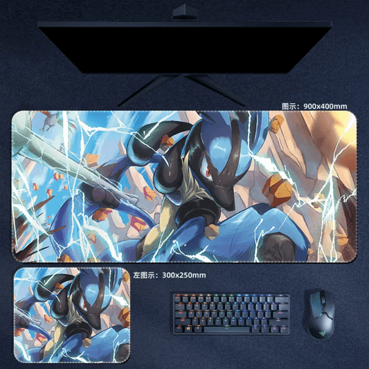 Pokemon Mouse Pad Large Anime Lucario Mouse Pad Desk Mat