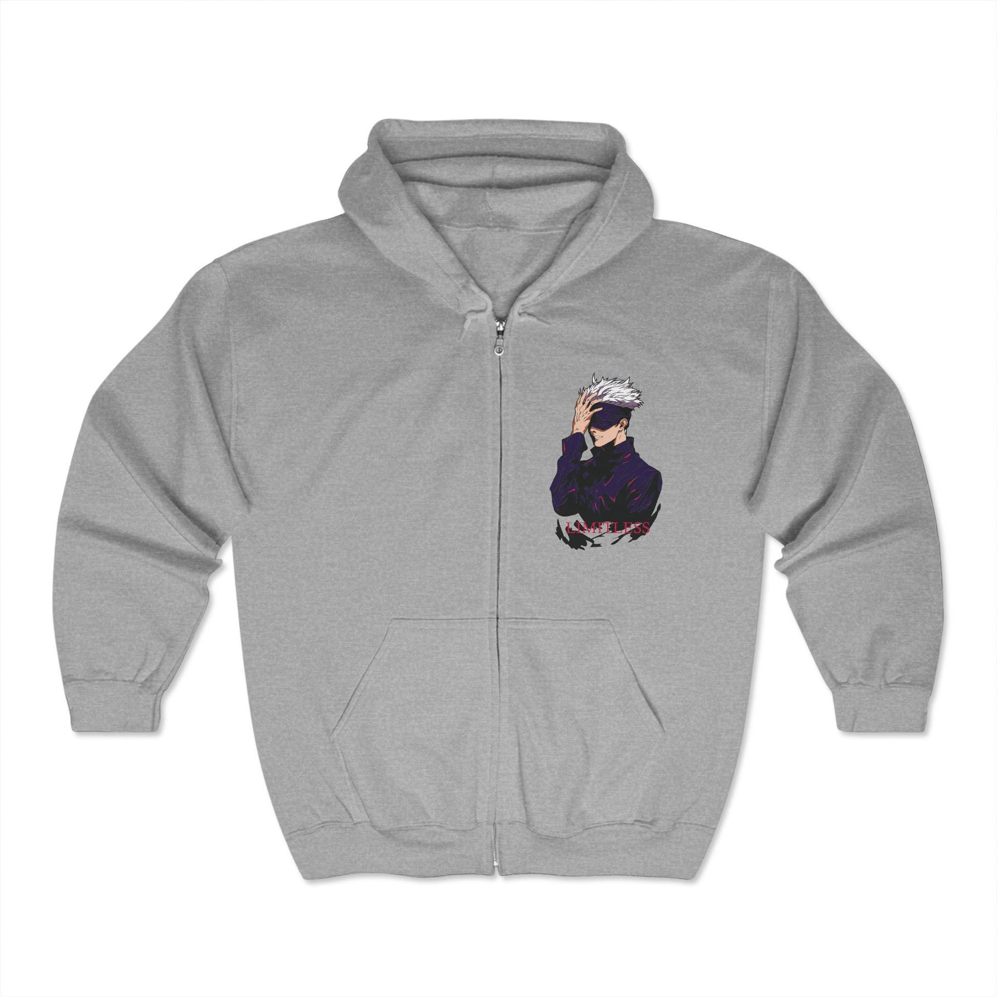 Jujutsu Kaisen Satoru Gojo Hoodie Premium Anime Graphic Zip Hoodie