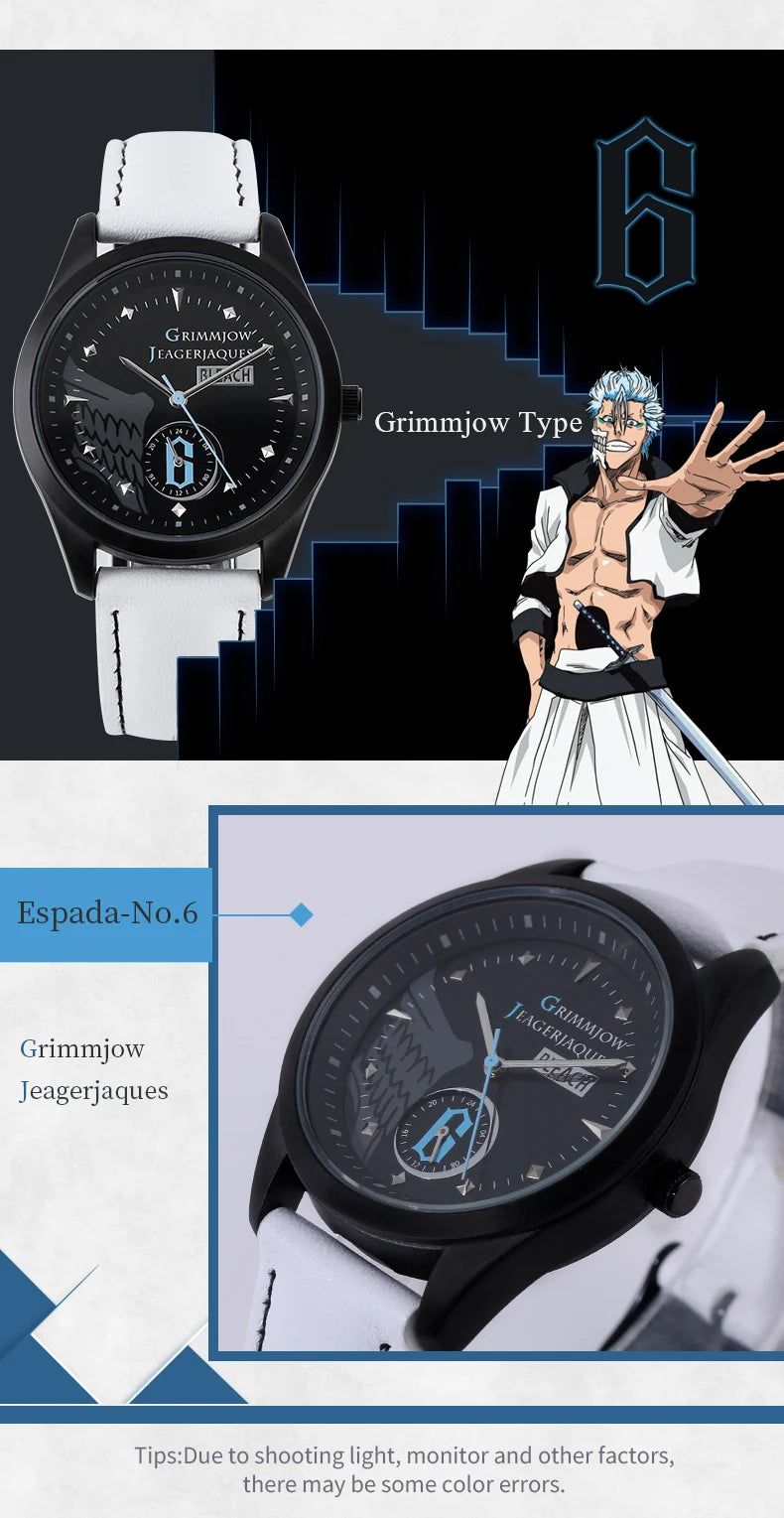 Bleach Watches Arrancar Grimmjow Nelliel Ulquiorra Anime Watches