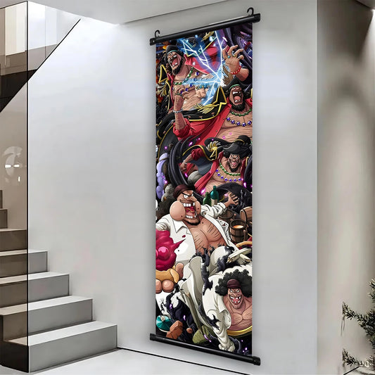 One Piece Marshall D. Teach Canvas Poster Hanging Scroll Home Decor