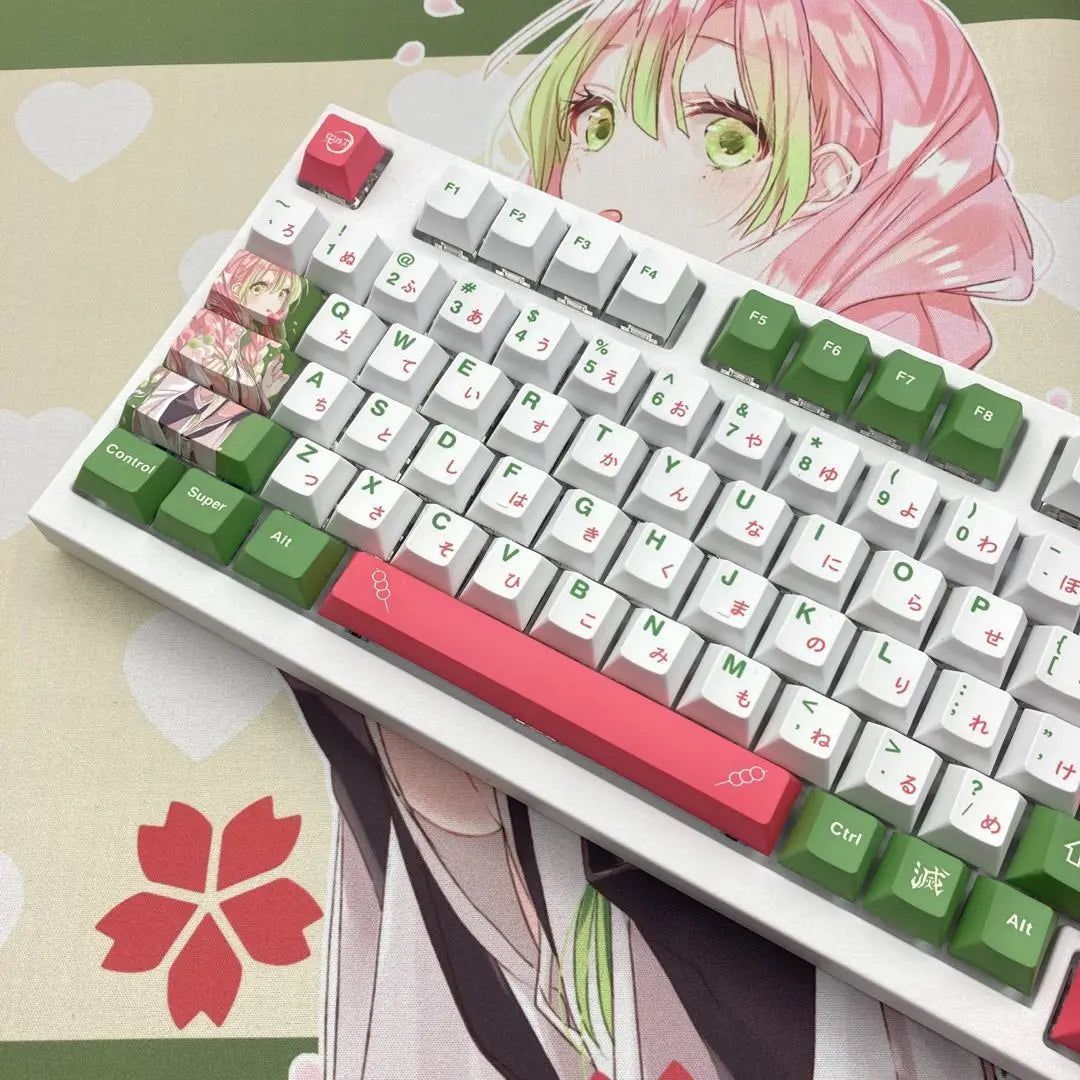 Demon Slayer Mitsuri Kanroji Keycaps For Keyboards 128 Keys