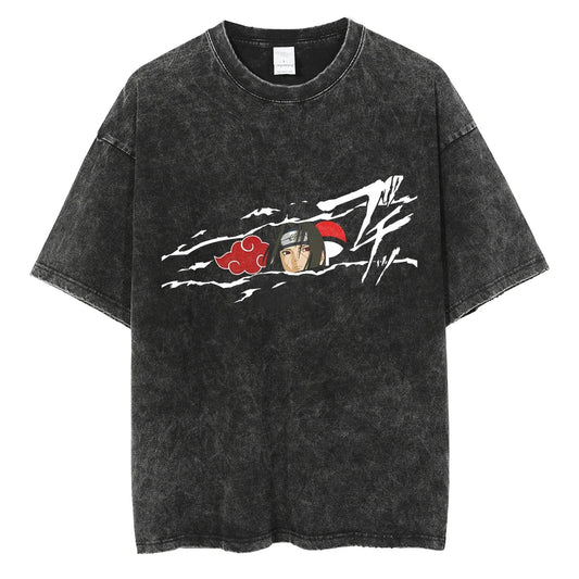 Naruto Itachi Shirt Oversized Anime Graphic Cotton Shirt