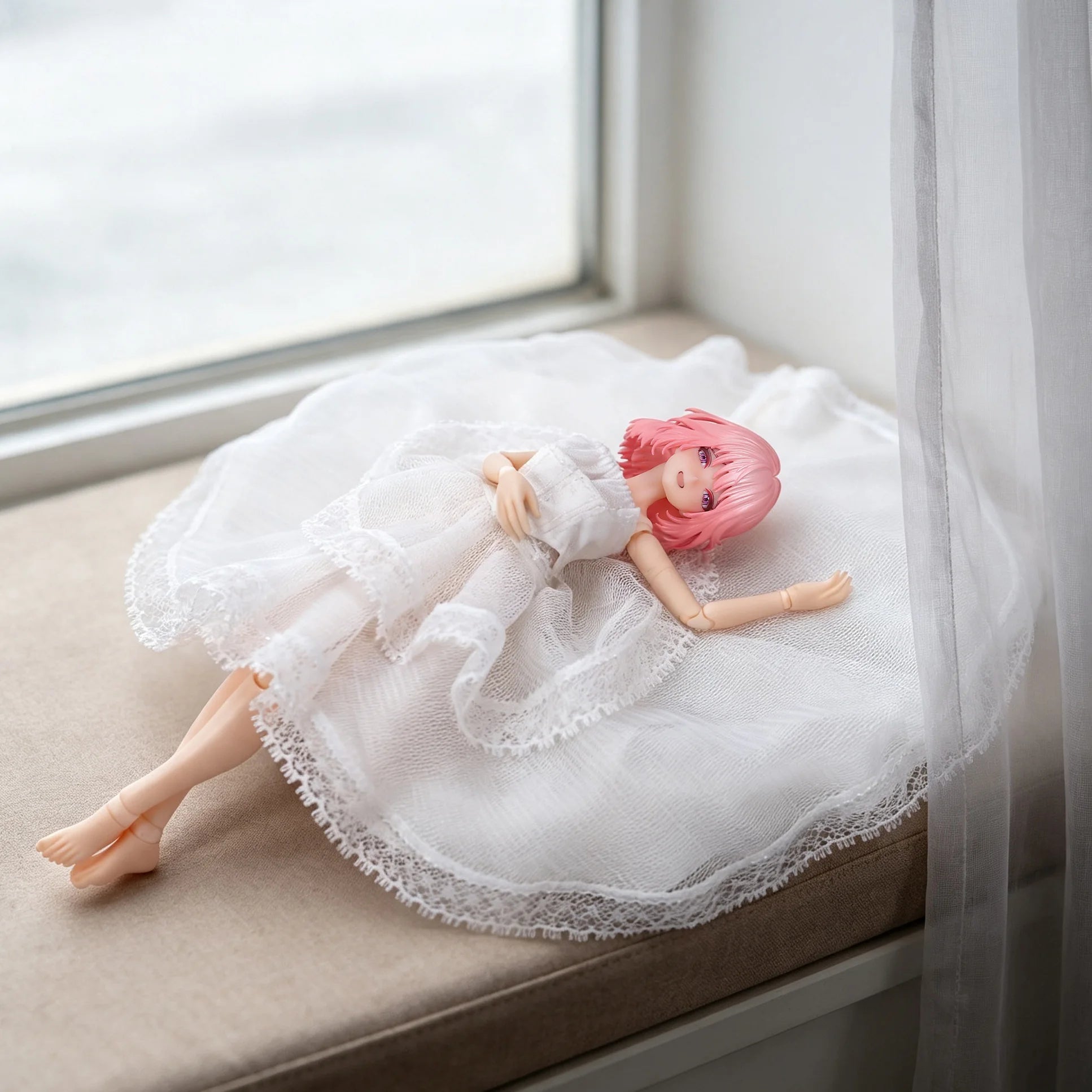 Lace Wedding Dress Clothing For 1/12 Scale Female Action Figures