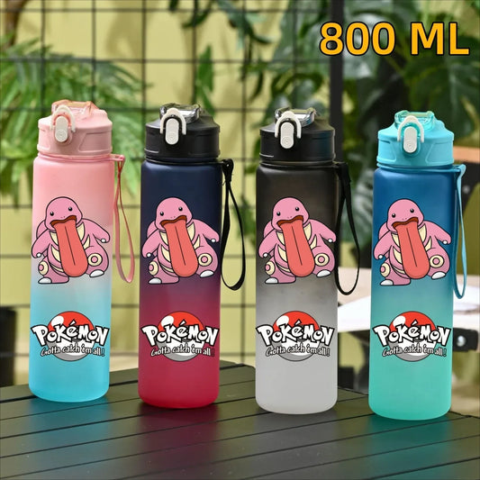 Pokemon Lickitung Sports Water Bottle With Straw BPA-Free & Leakproof
