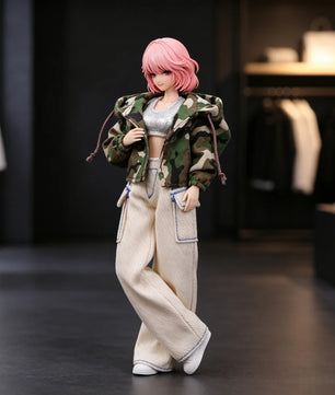 1/12 Scale Hip Hop Street Clothes Accessory Set For Female Action Figures