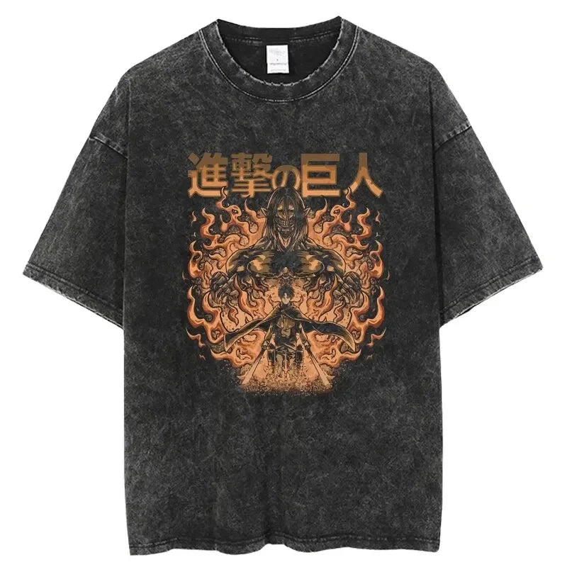 Attack On Titan Eren Shirt Vintage Style Anime Shirt