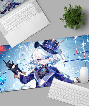 Genshin Impact Furina Large Mouse Pad - Gaming & Office Desk Mat