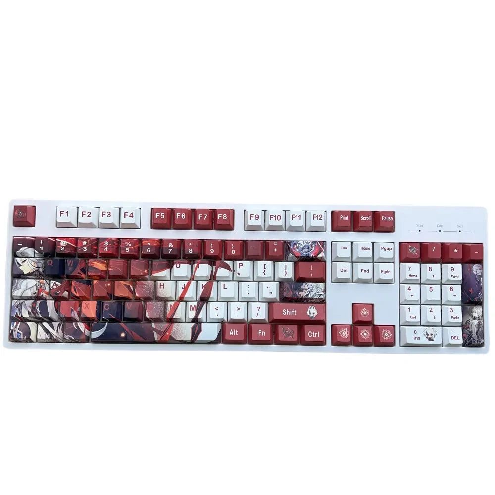 Genshin Impact Arlecchino keycaps 108 Set Sublimation Cherry Profile