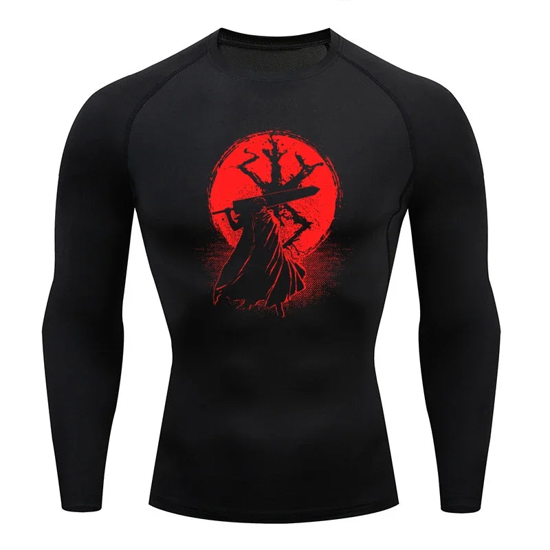 Berserk Guts Long Sleeve Compression Shirt - Men's Workout Gym Shirt