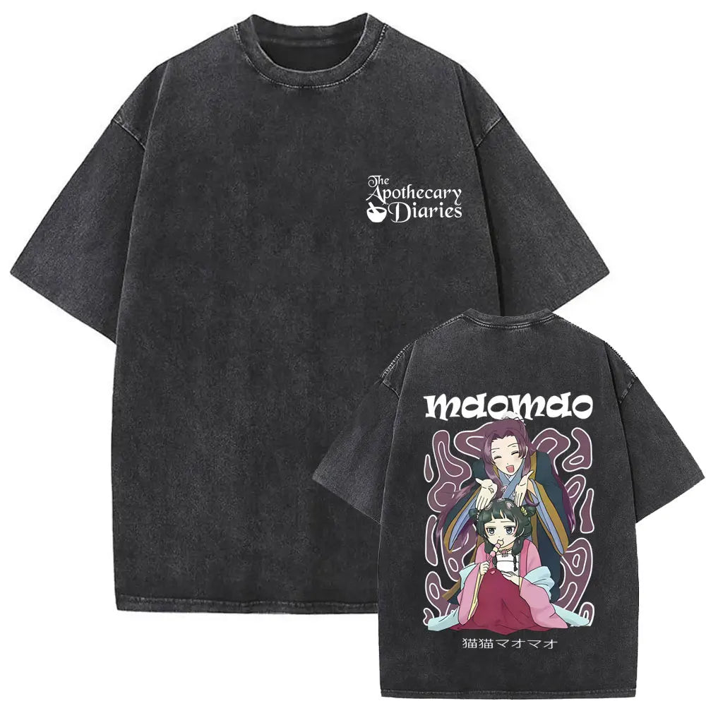 The Apothecary Diaries Maomao & Jinshi Shirt Vintage Style Washed T-Shirt