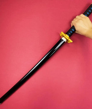 Demon Slayer Muichiro Tokito Nichirin Sword 1:1 Scale Anime Prop Replica Bamboo Sword