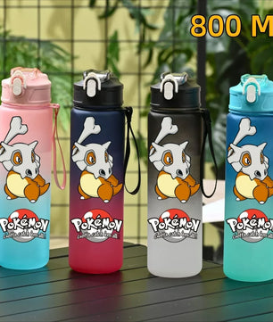 Pokemon Cubone Sports Water Bottle With Straw BPA-Free & Leakproof
